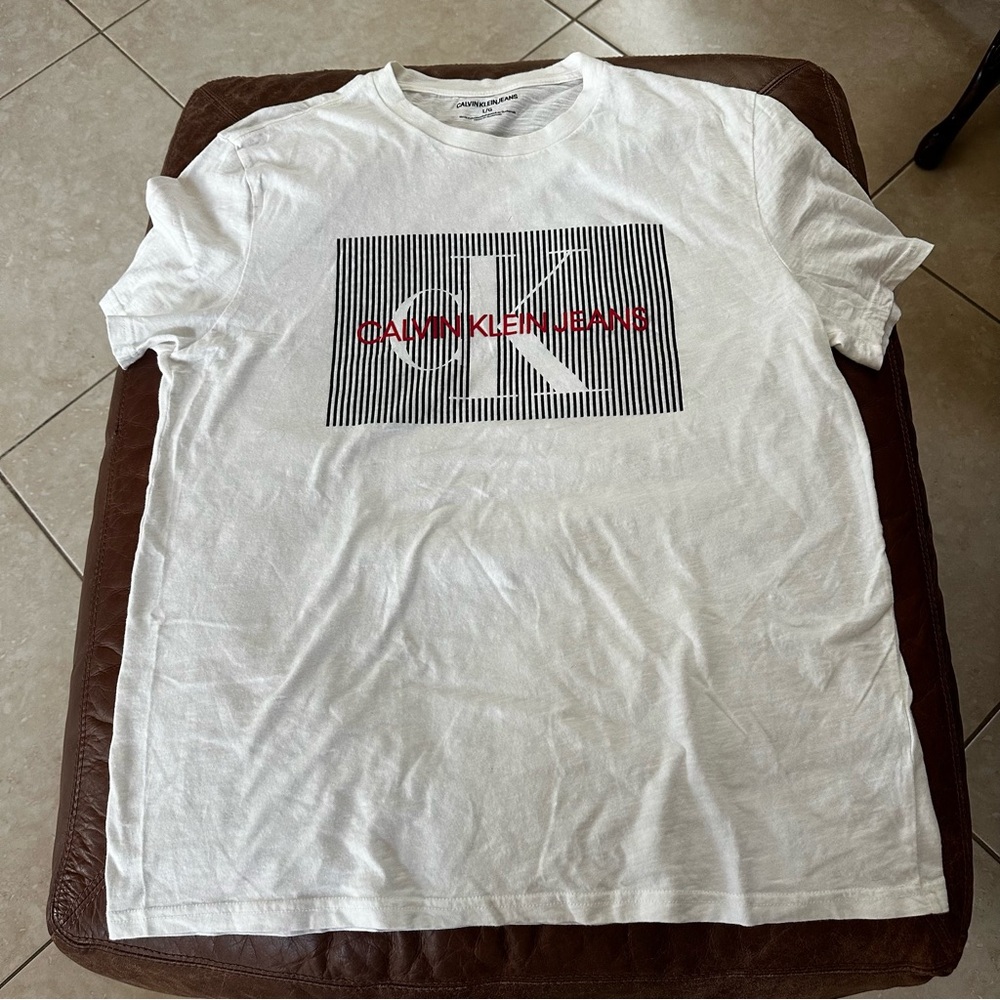 Calvin Klein Jeans White Short Sleeve Tee